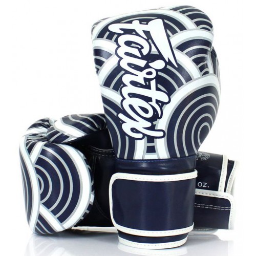 Перчатки боксерские Fairtex (BGV-14 Japanese Art blue/white)
